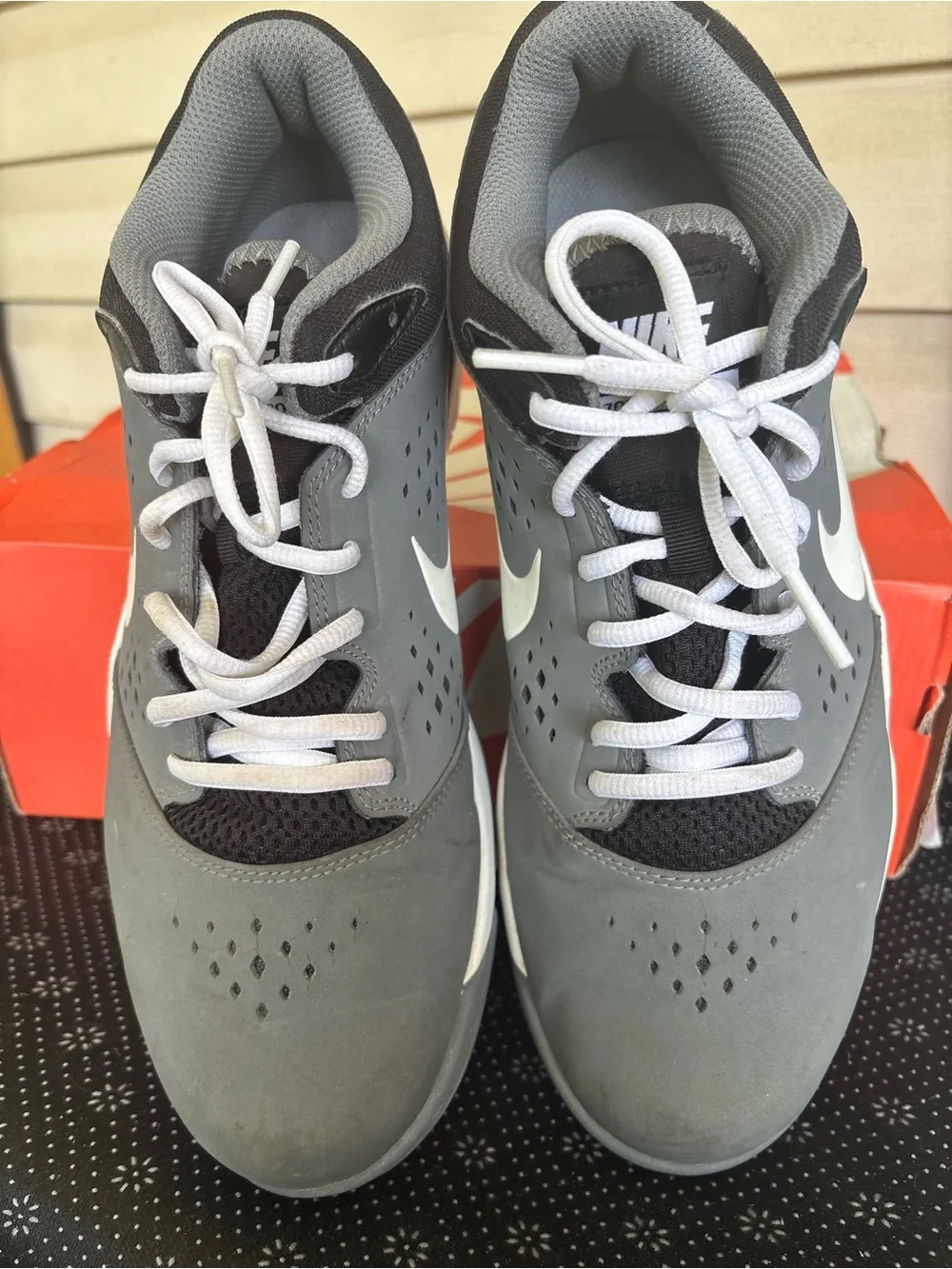 Nike Gray, Black and White Men's Athletic Sneakers